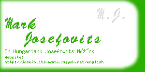 mark josefovits business card